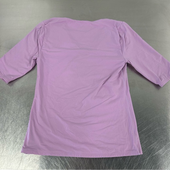 WHBM Forme V-Neck Top 3/4 Sleeve Soft Smooth Size M Medium - Picture 7 of 8